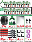 Kit de Irrigação por Gotejamento Automático com Bicos para Lavoura, Bonsai, Plantas, Flores, Vegetais e Estufas